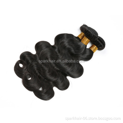 100% Unprocessed Virgin Cuticle Aligned Body Wave  Non-Remy Hair Weft Natural Black Color Human Hair Extension 100g/Bundle